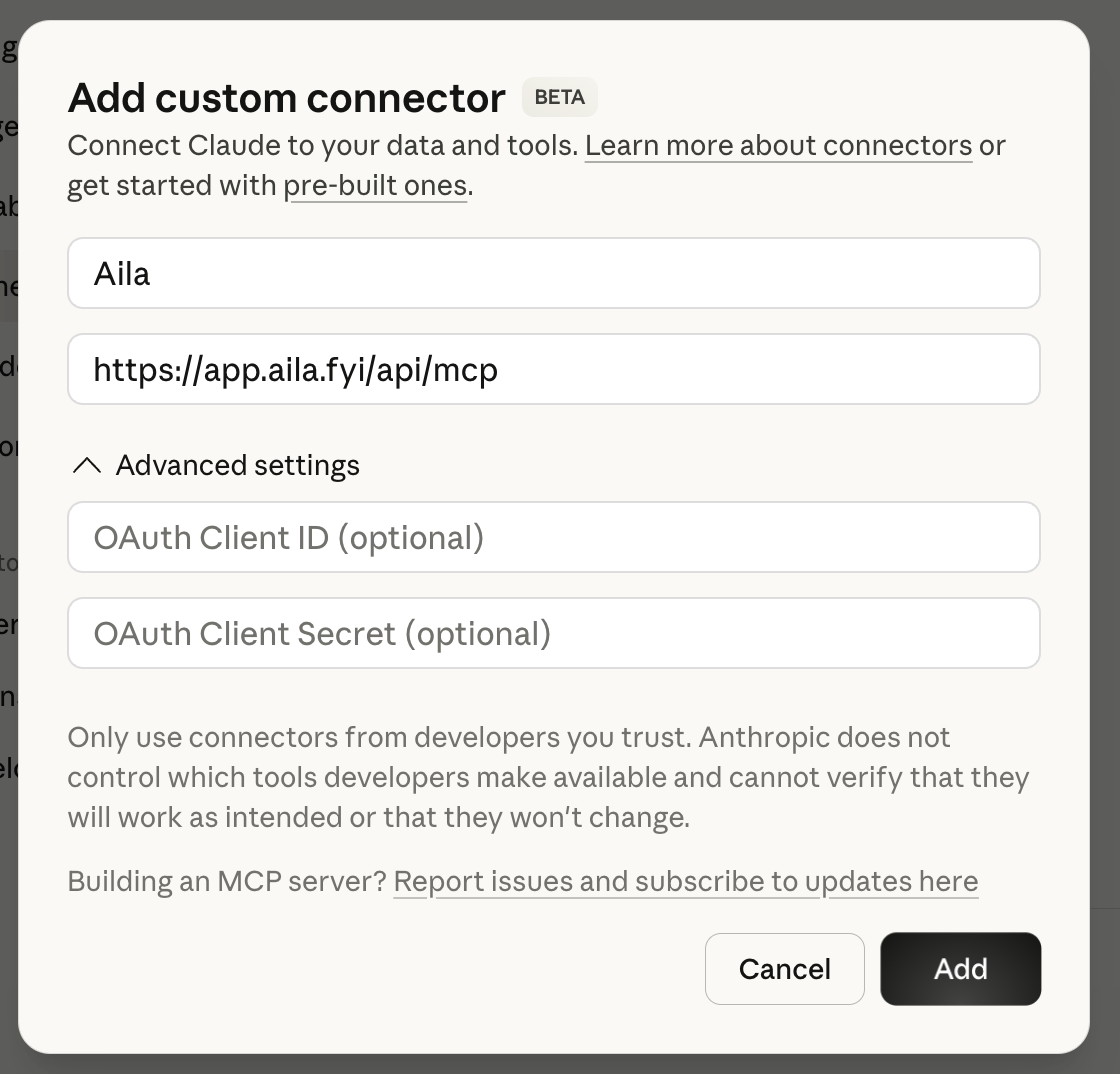 Add Custom Connector